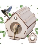 Дървена къщичка за птици гнездо за сглобяване